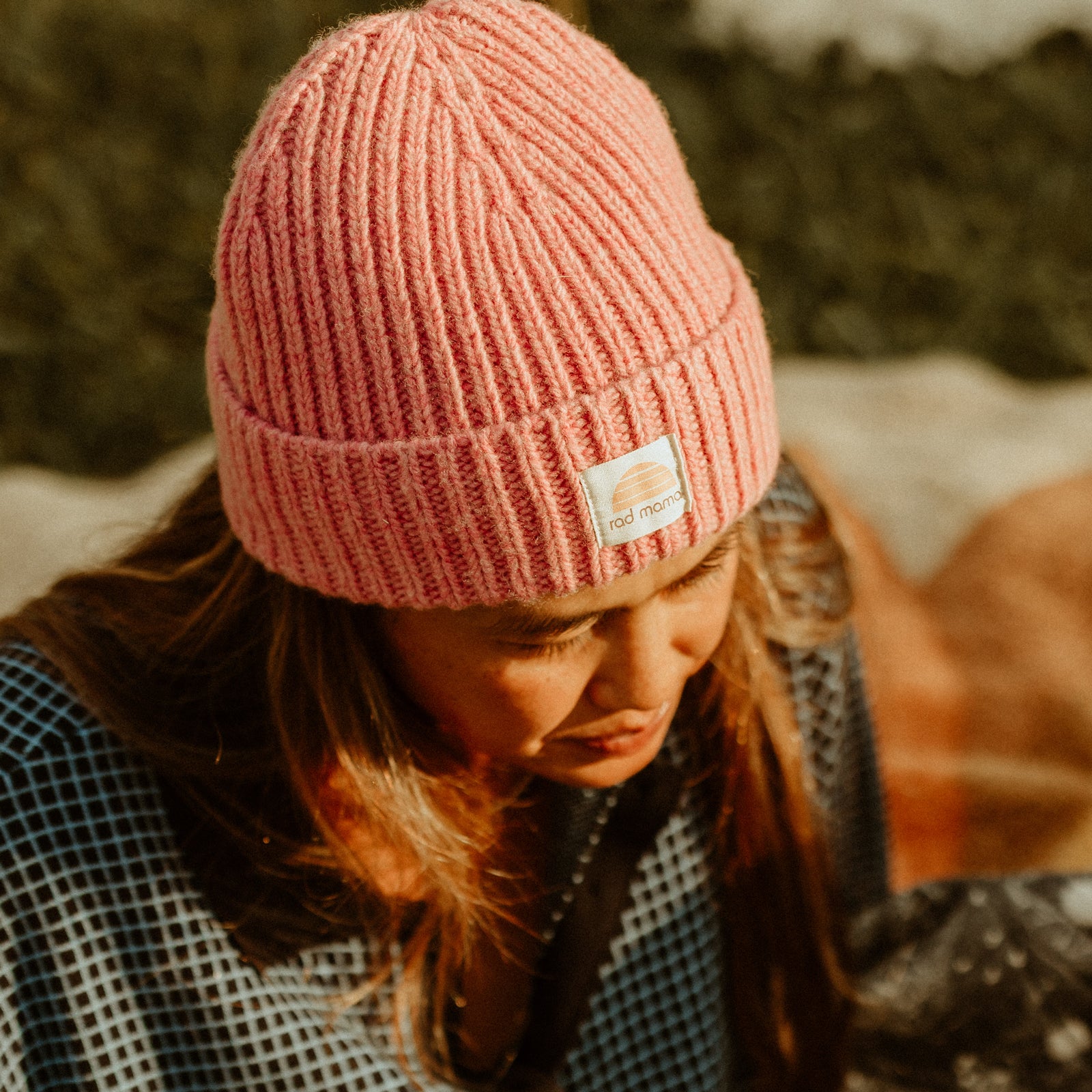 Rad Mama Merino Beanie - Peony Pink