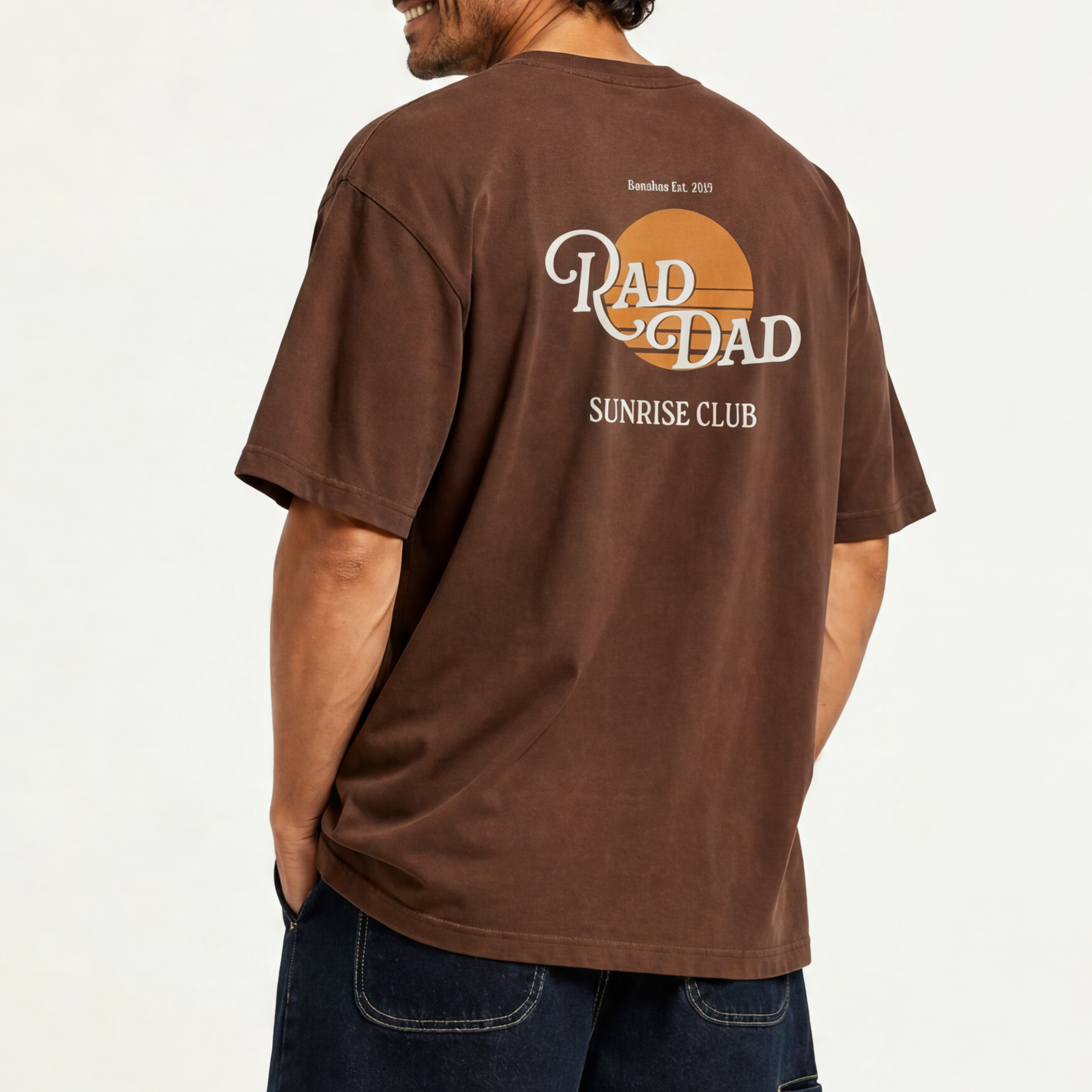 Rad Dad Sunrise Club Tee - Dark Choc