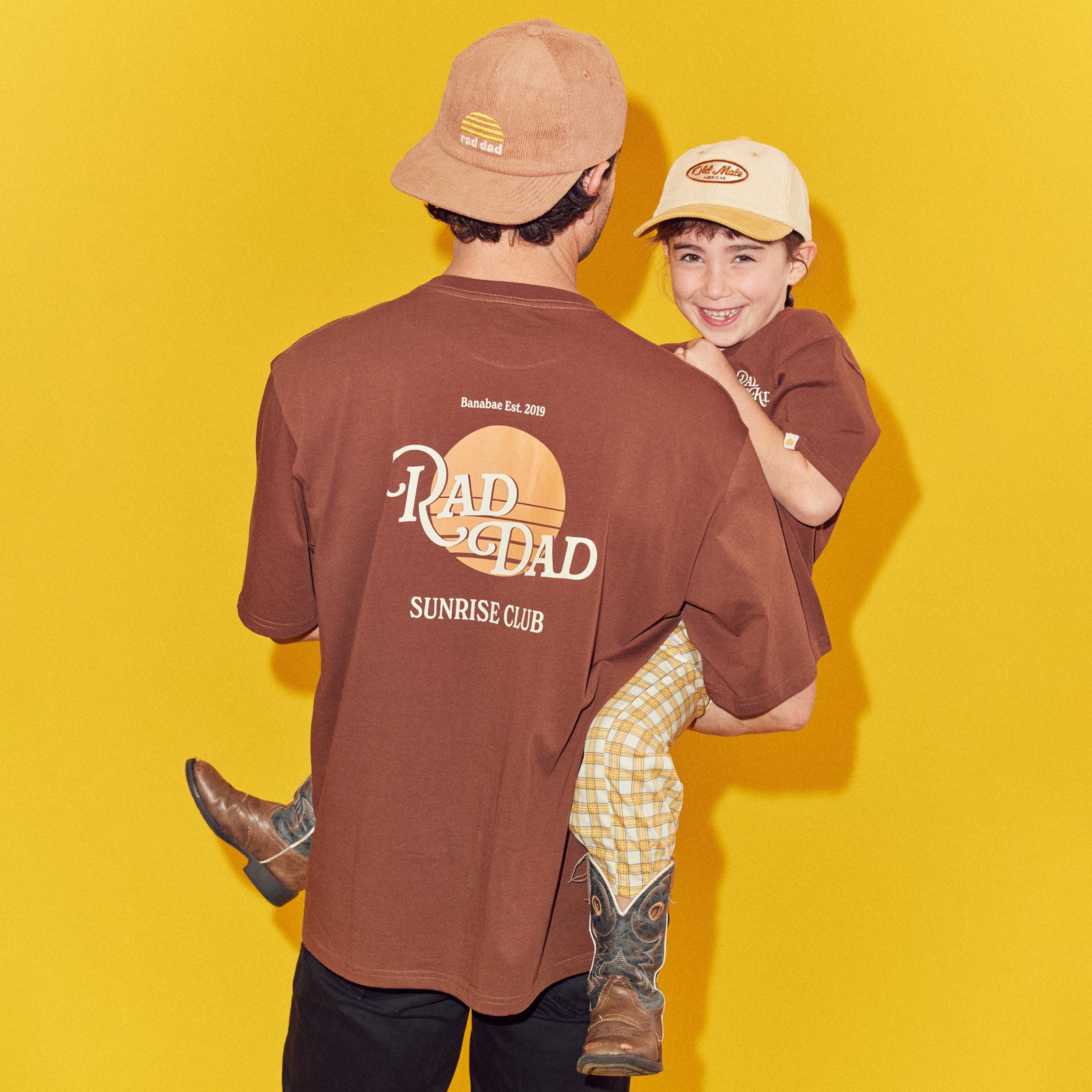 Rad Dad Sunrise Club Tee - Dark Choc