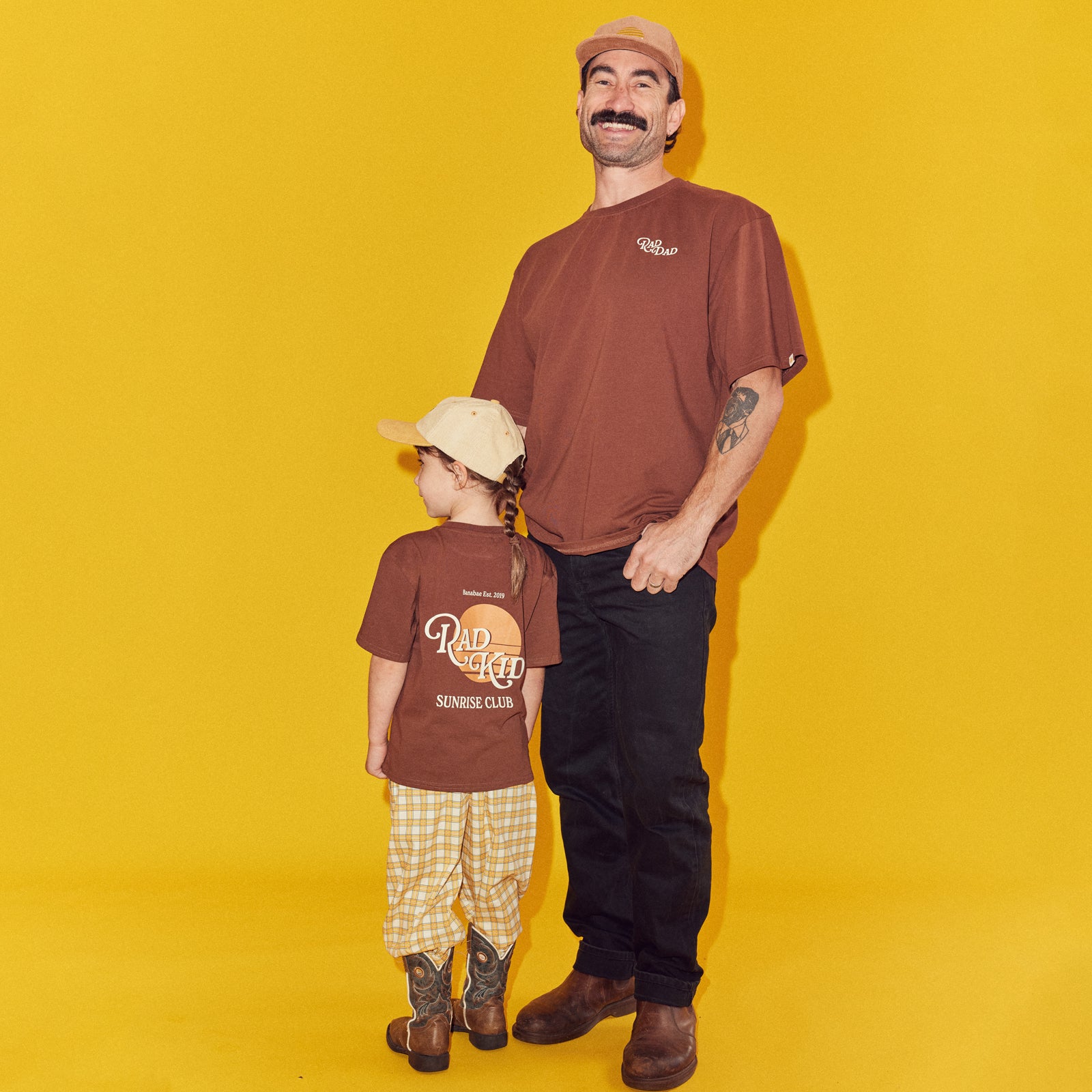 Rad Dad Sunrise Club Tee - Dark Choc