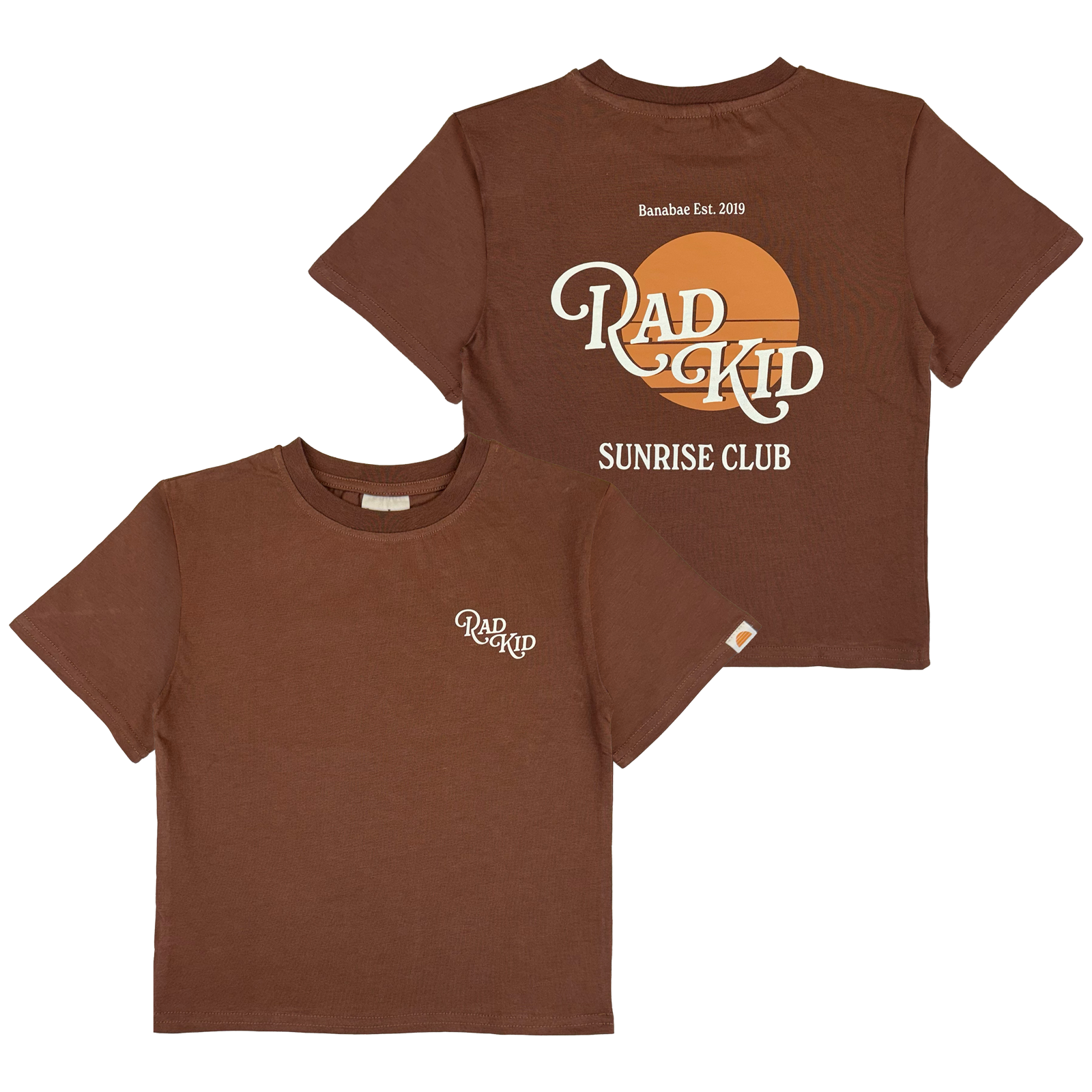 Rad Kid Sunrise Club Tee - Choc