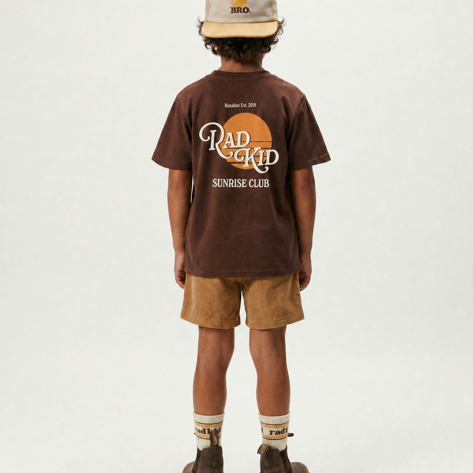 Rad Kid Sunrise Club Tee - Choc
