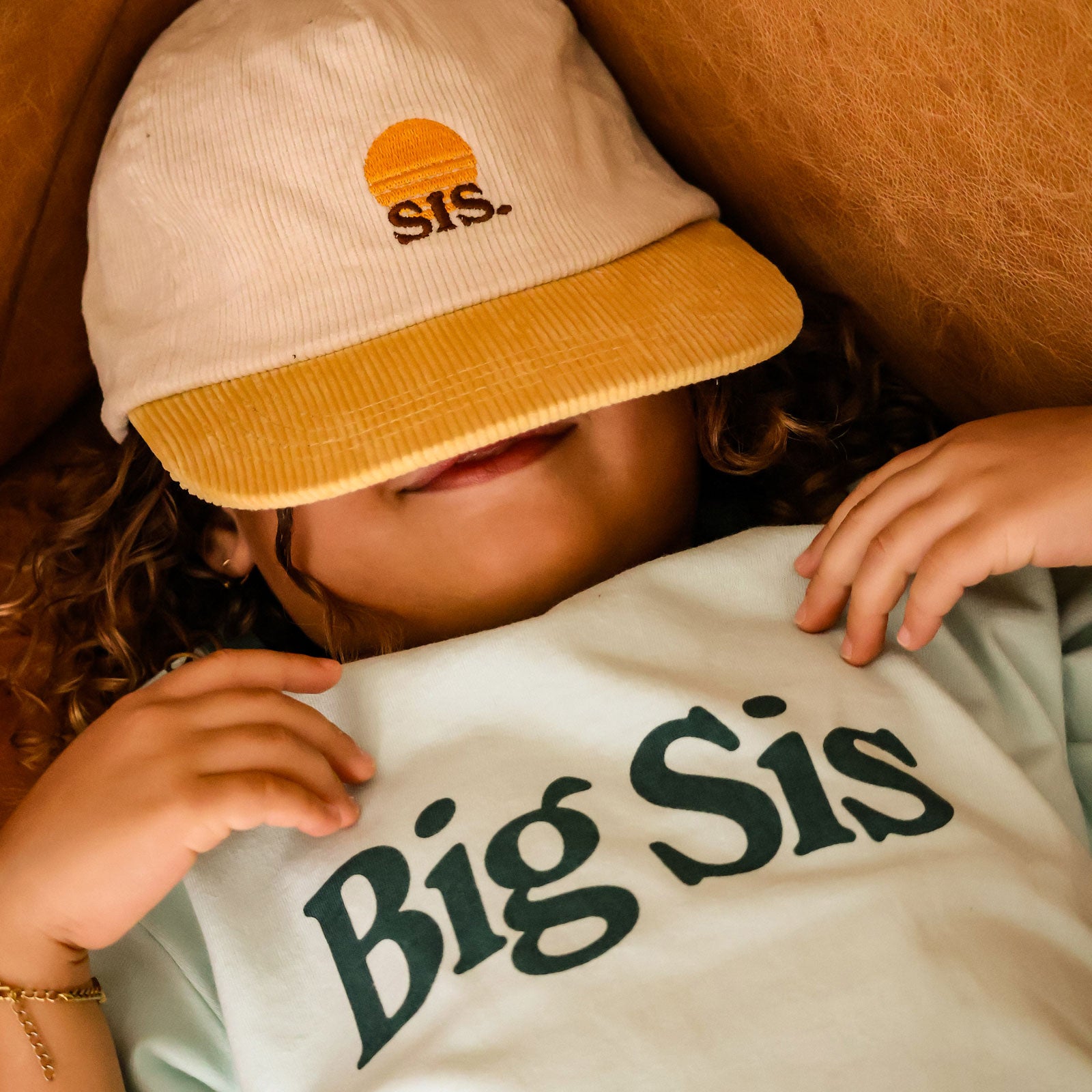 Big Sis Ringer Tee - Mint and Teal