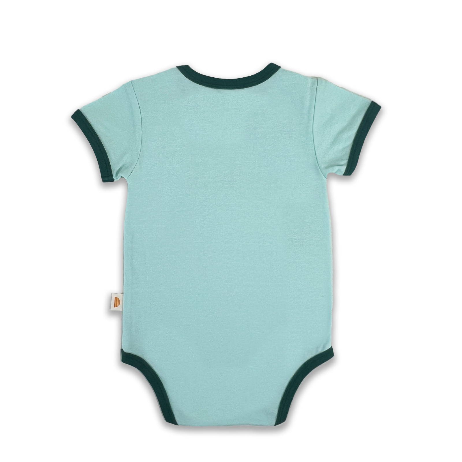 Little Bro Ringer Onesie - Mint and Teal