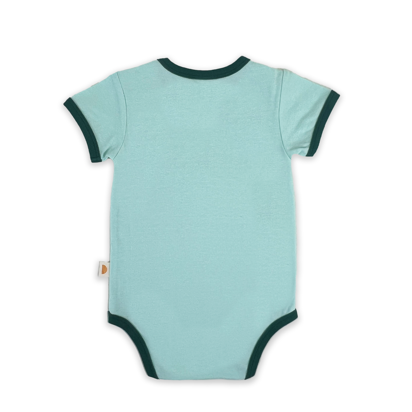 Little Sis Ringer Onesie - Mint and Teal