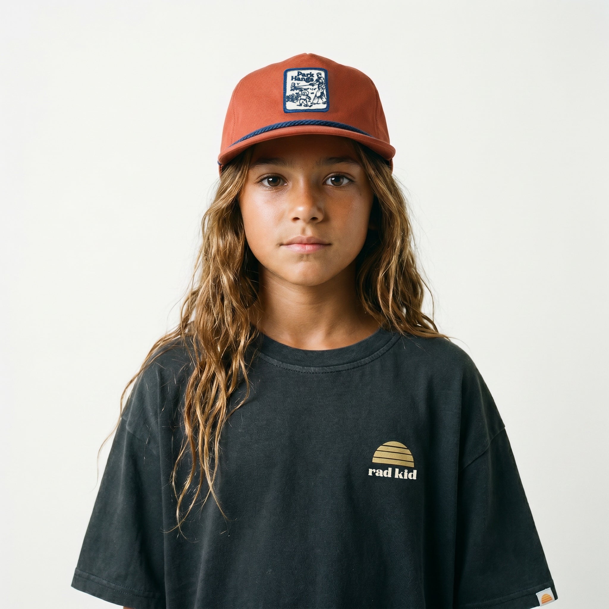 Park Hangs Kids Pinch Front Cap - Rust