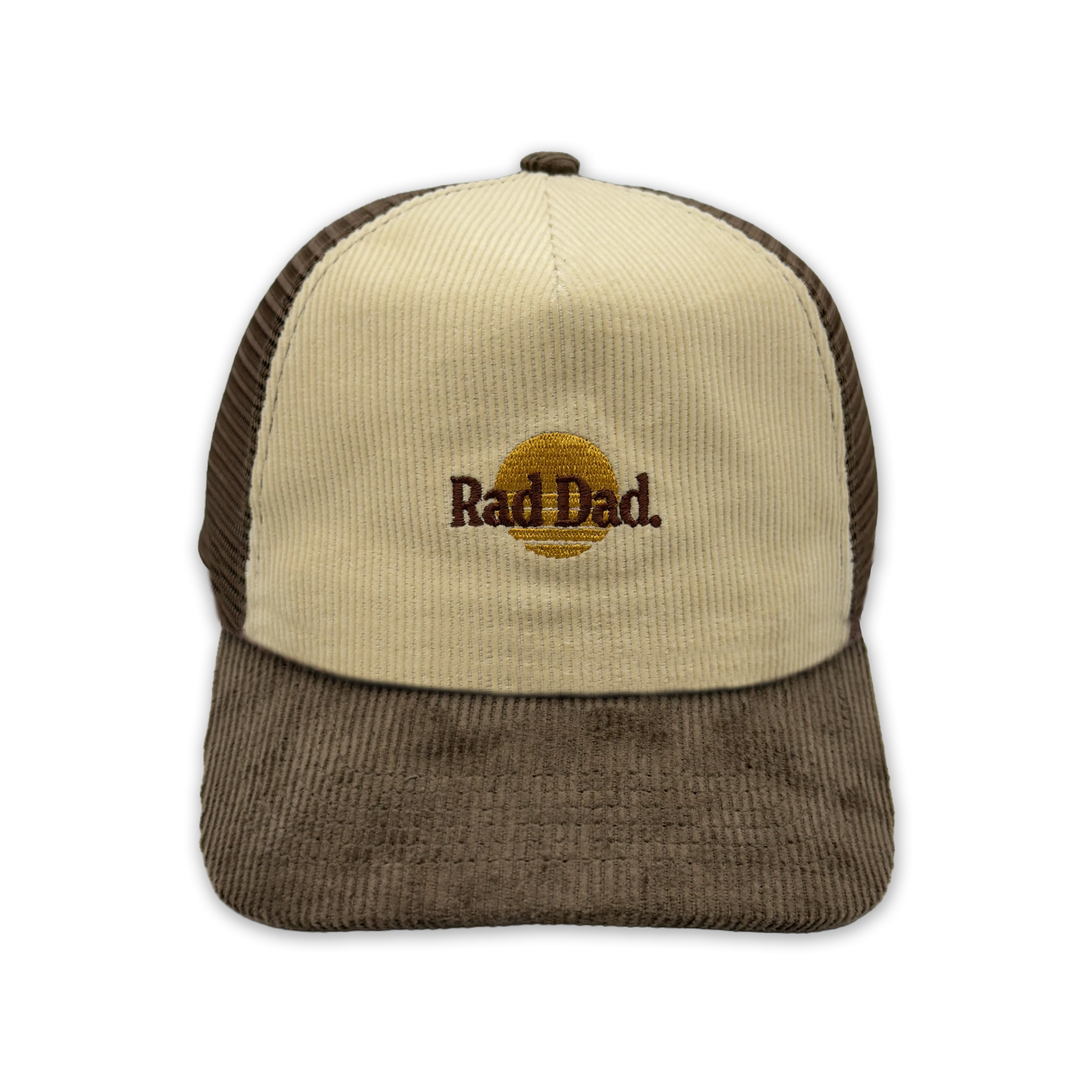 Rad Dad 2 Tone Cord Trucker Cap - Choc