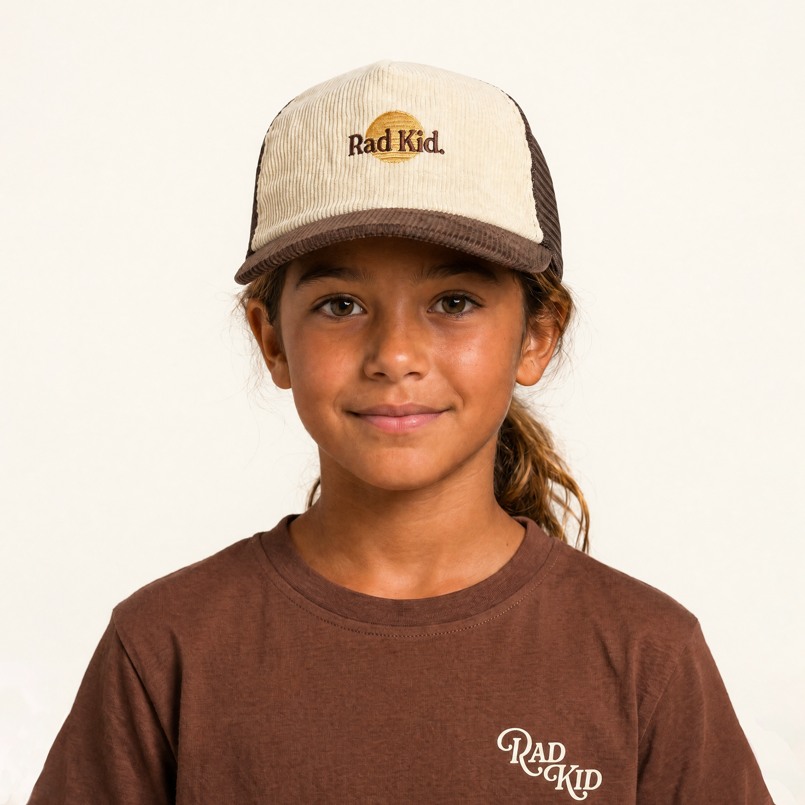 Rad Dad and Rad Kid 2 Tone Cord Trucker Cap Bundle - Choc