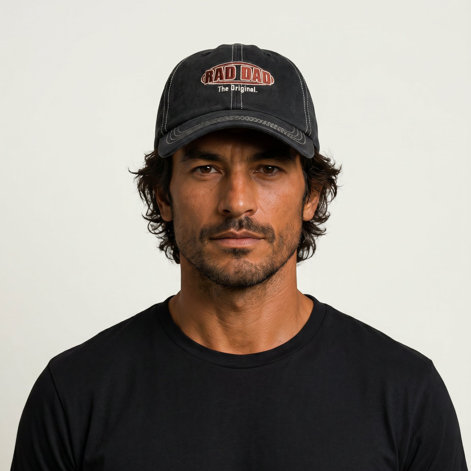 Rad Dad and Rad Kid Washed Baseball Cap Bundle - Redback