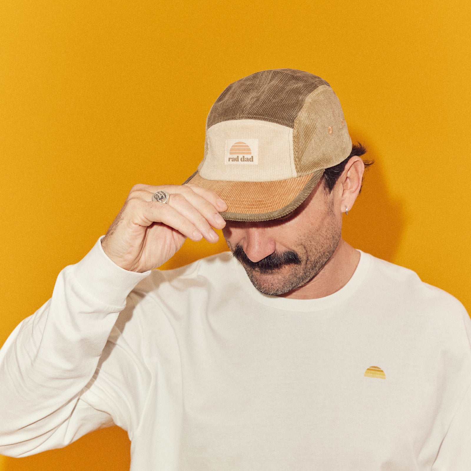 Rad Dad and Rad Kid Five Panel Cord Cap Bundle - Khaki and Lagoon