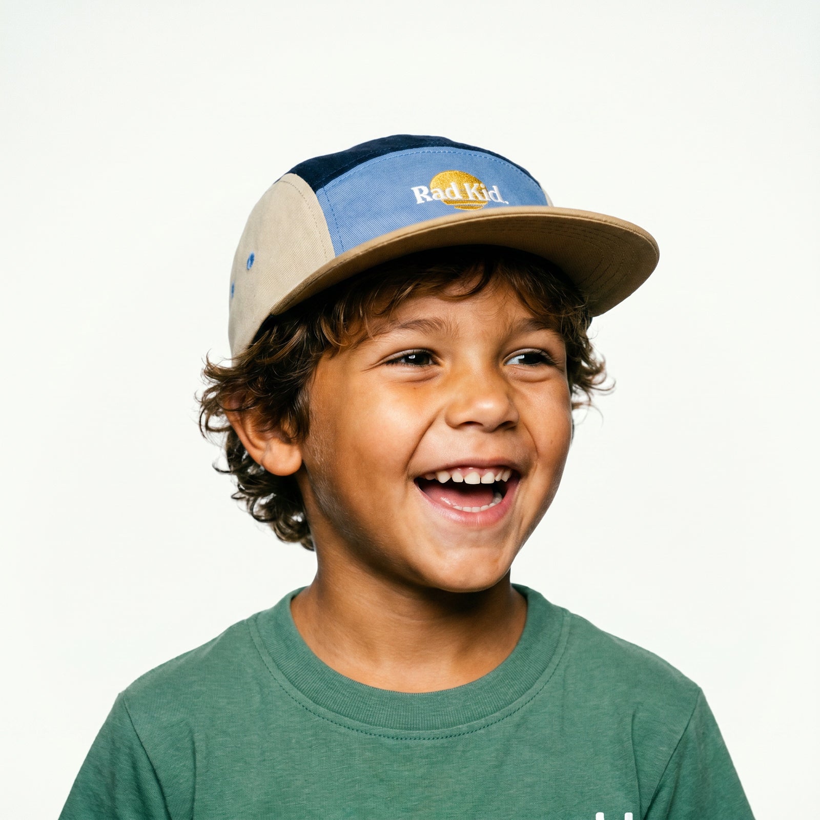 Rad Dad and Rad Kid Five Panel Cap Bundle - Blue Splice