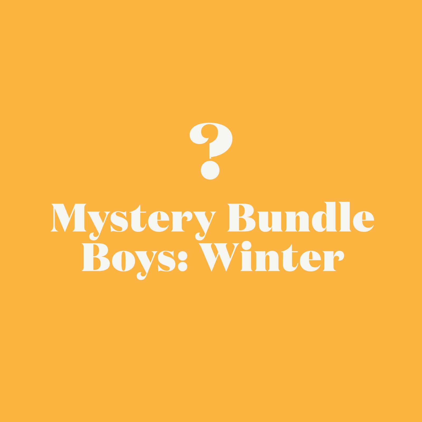 Boys Mystery Winter Bundle