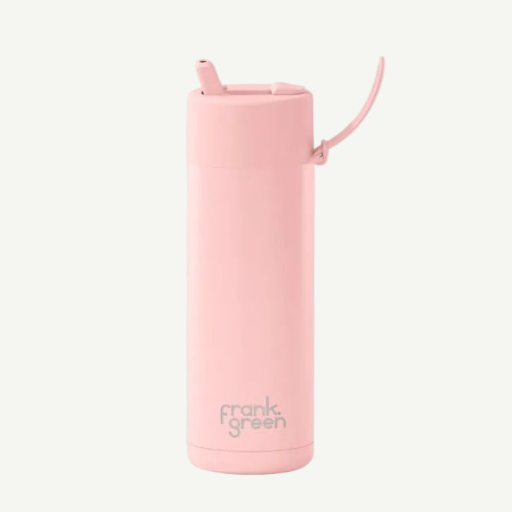 Frank Green 20oz Ceramic Reusable Bottle with Flip Straw Lid - Blushed
