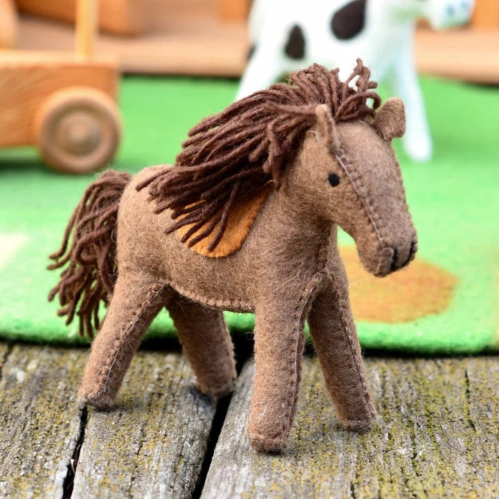 Felt Horse Farm Animal Toy