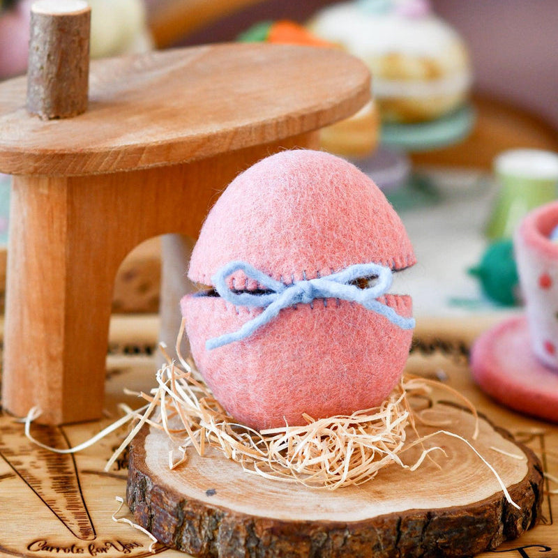 Felt Surprise Egg with Hen Inside