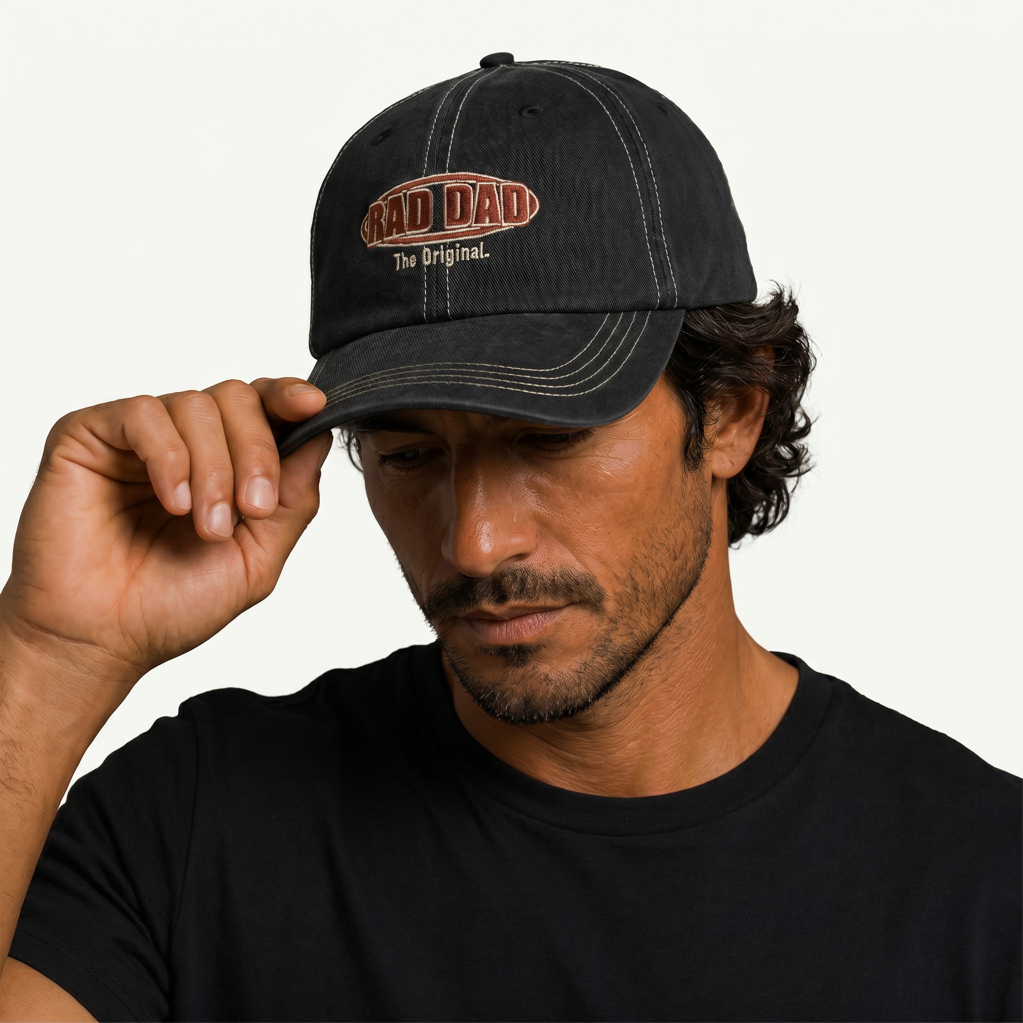 Rad Dad Redback Baseball Cap - Black