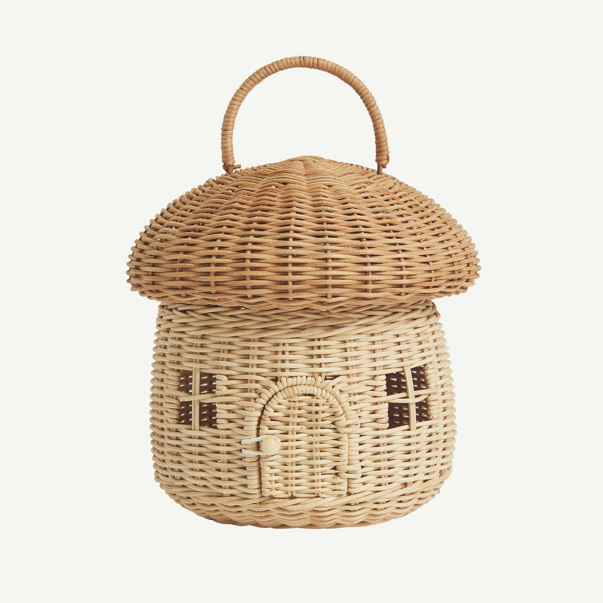 Olli Ella Rattan Mushroom Basket -  Natural