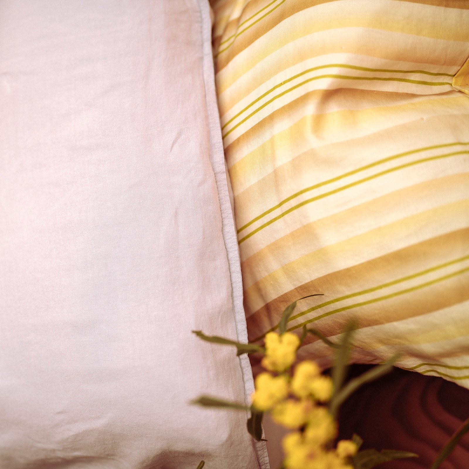 Sundaze Floral / Stripe Reversible  Euro Pillowcase