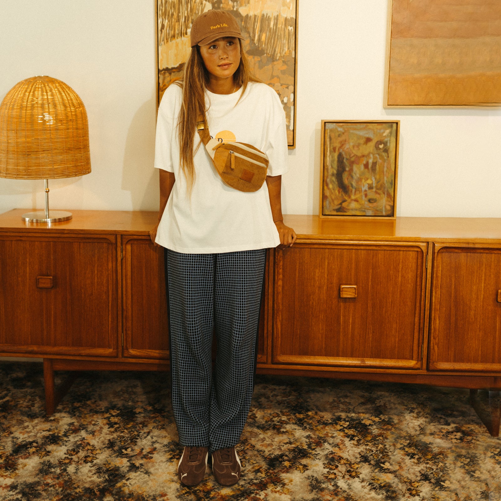 Rad Mama Cropped Knit Pant - Micro Check