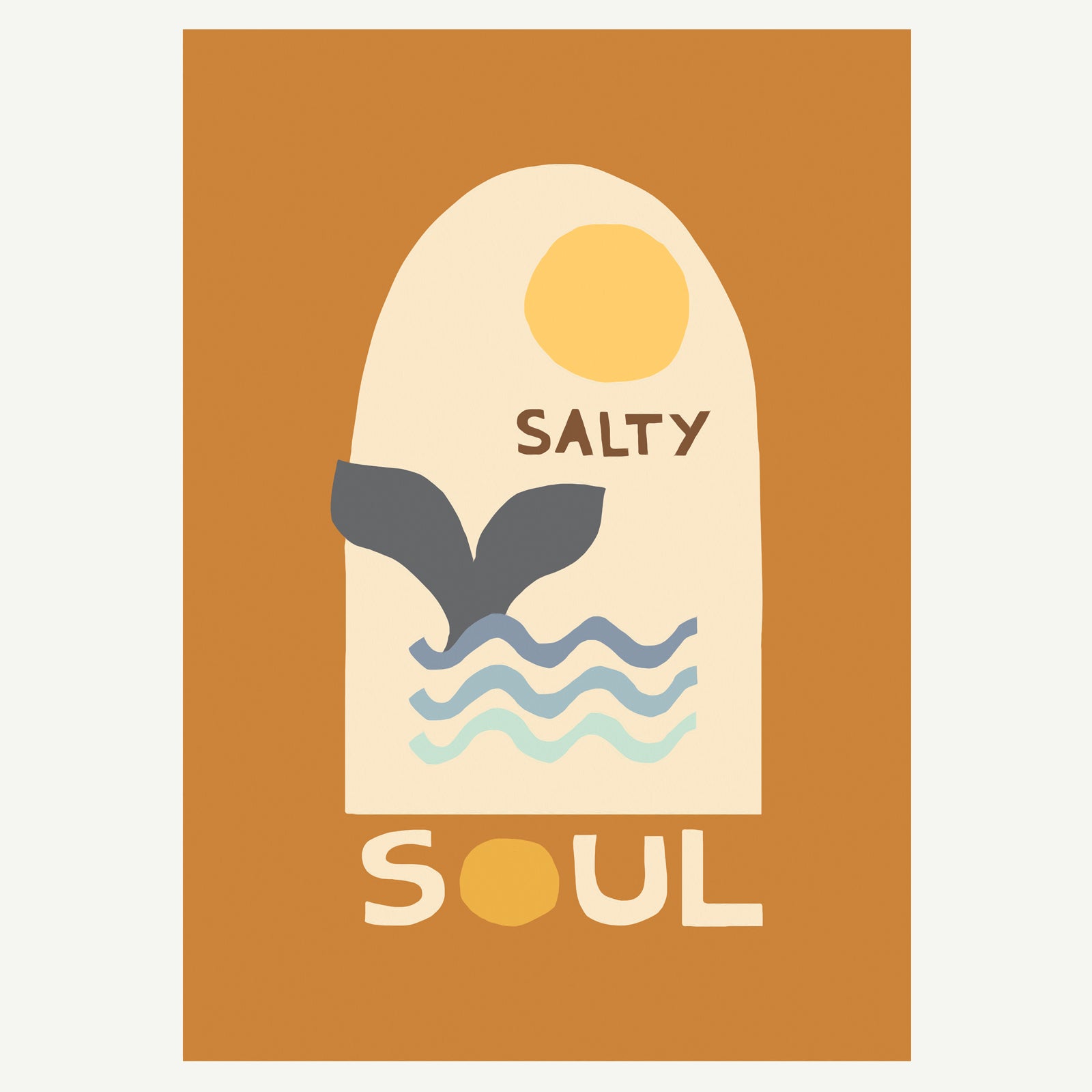 Salty Soul Cotton Canvas Wall Hanging - Bronze