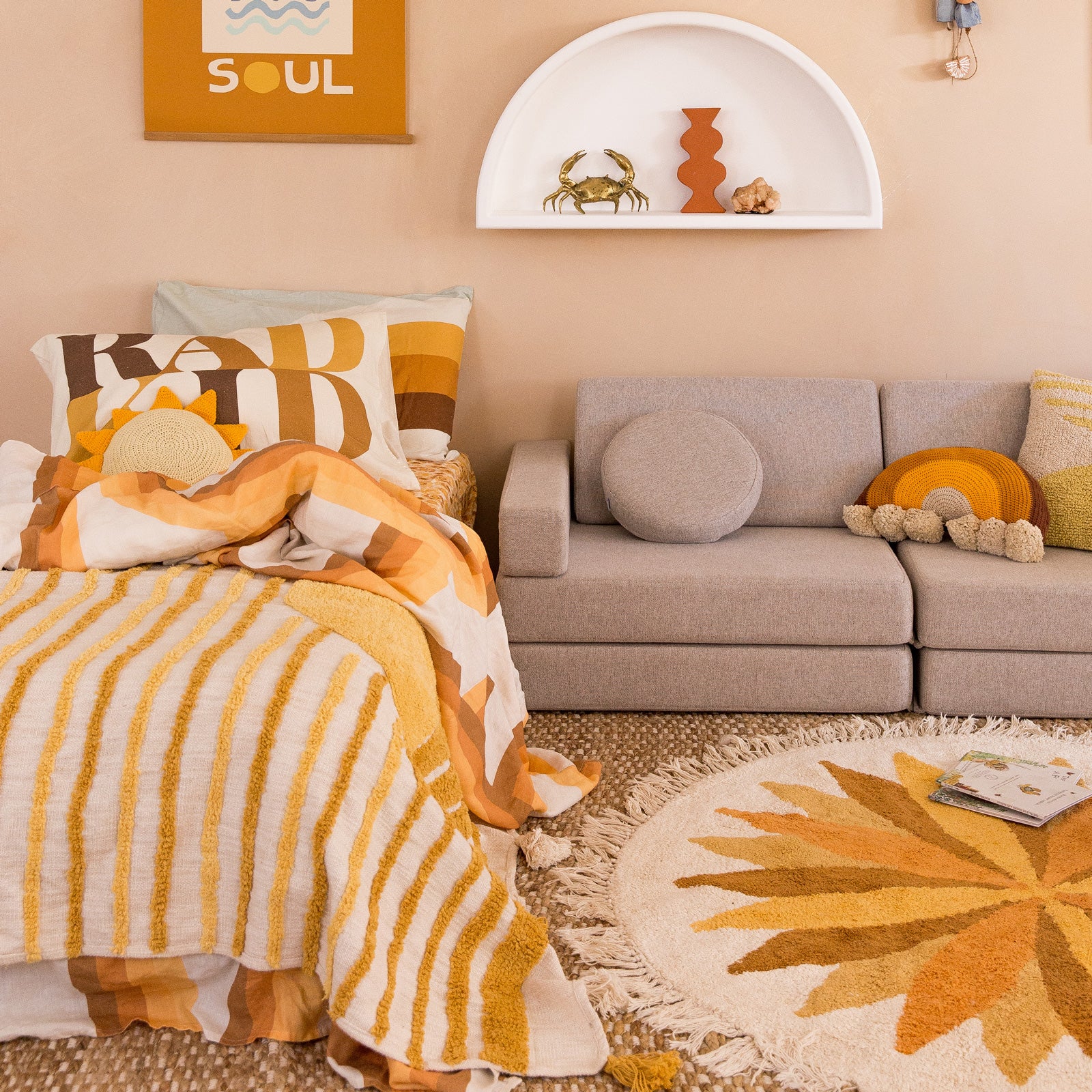 Sunrise Sunset Tufted Throw Blanket