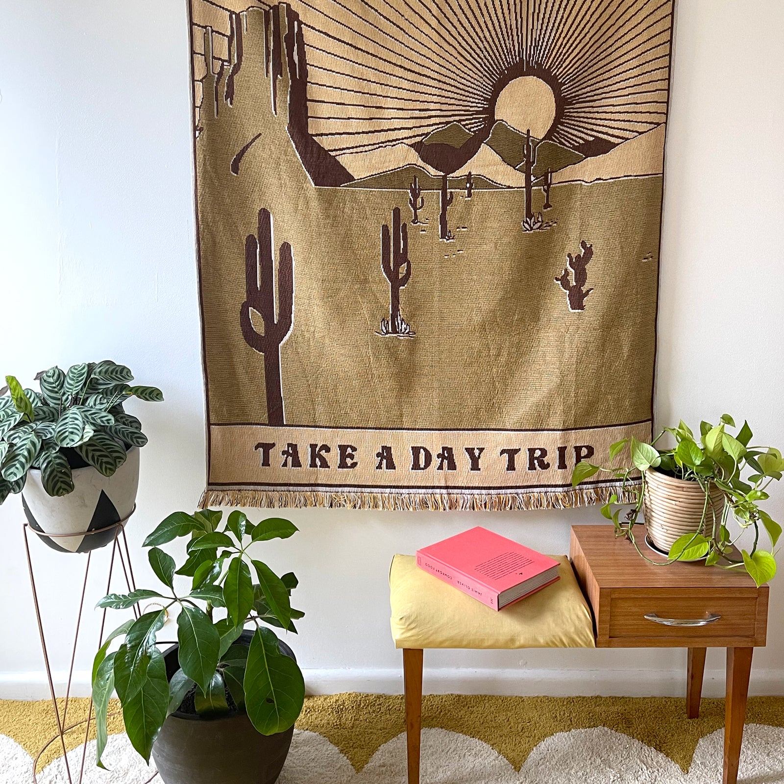 Take A Day Trip Tapestry Blanket