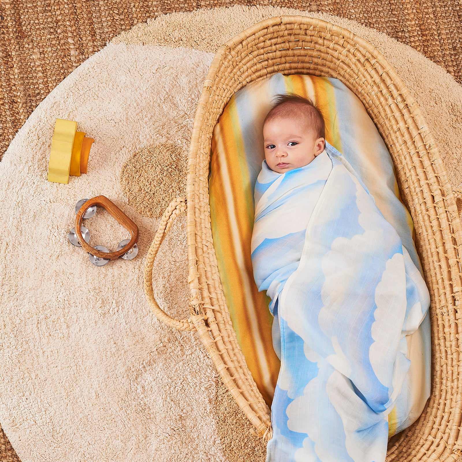 Head in the Clouds Bamboo / Organic Cotton Swaddle