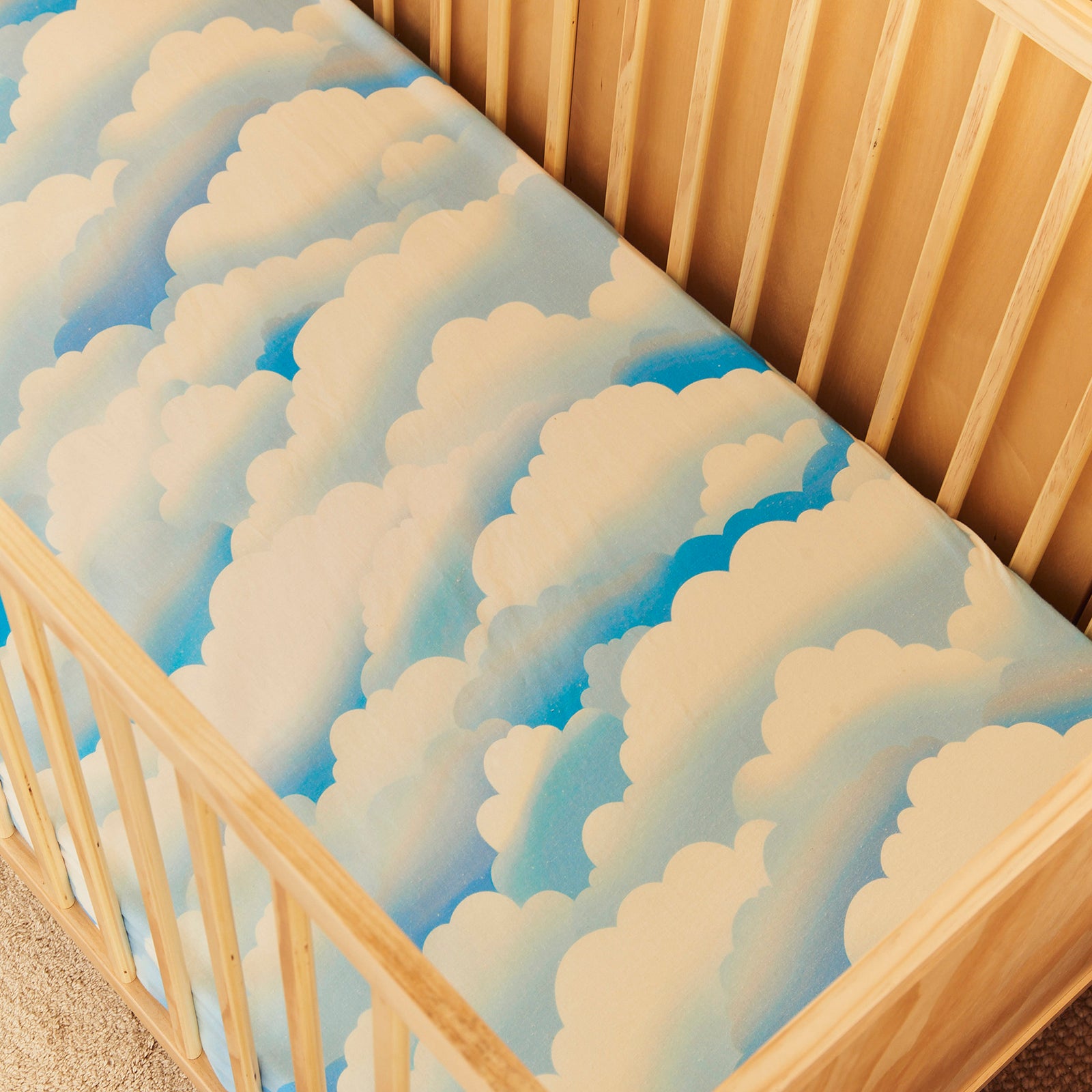 Head in the Clouds Hemp/Organic Cotton Fitted Cot Sheet