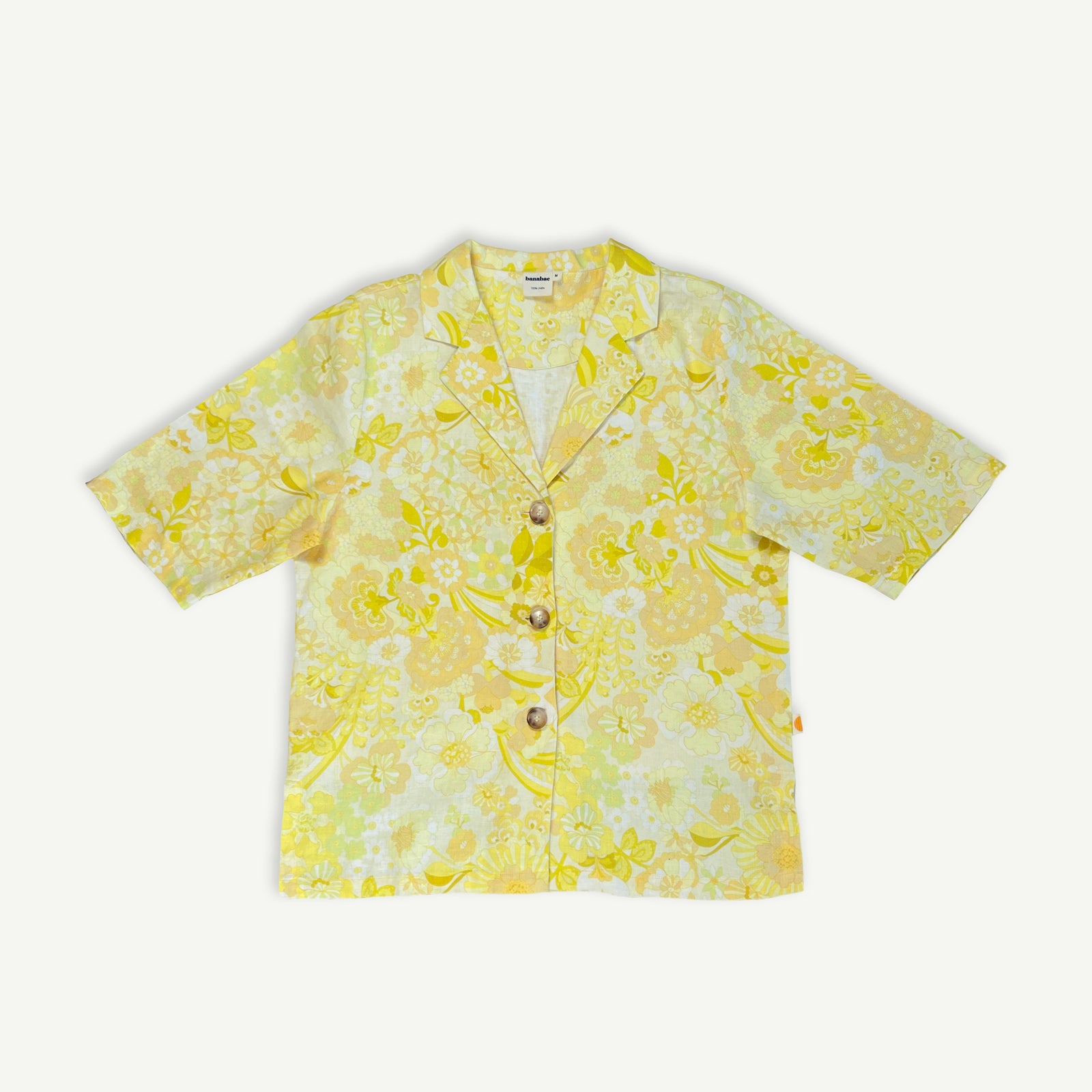 Limoncello Floral Linen Resort Shirt