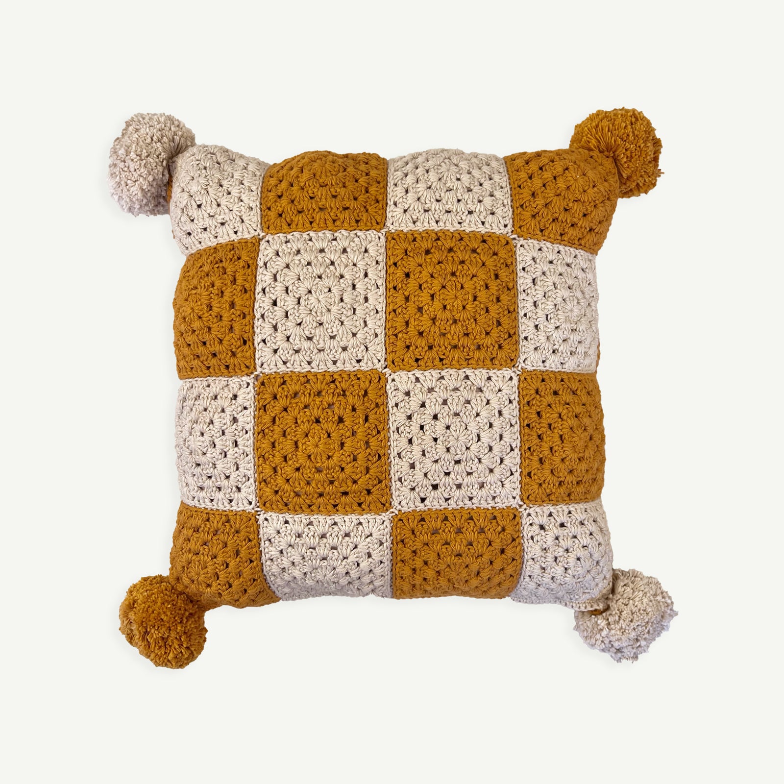 Checkers Crochet Cushion Cover
