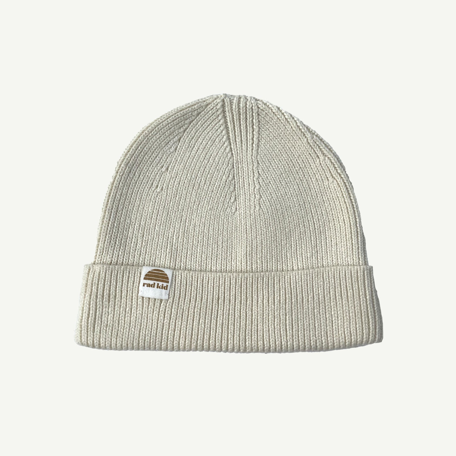 Rad Kid Organic Knit Beanie - Ecru