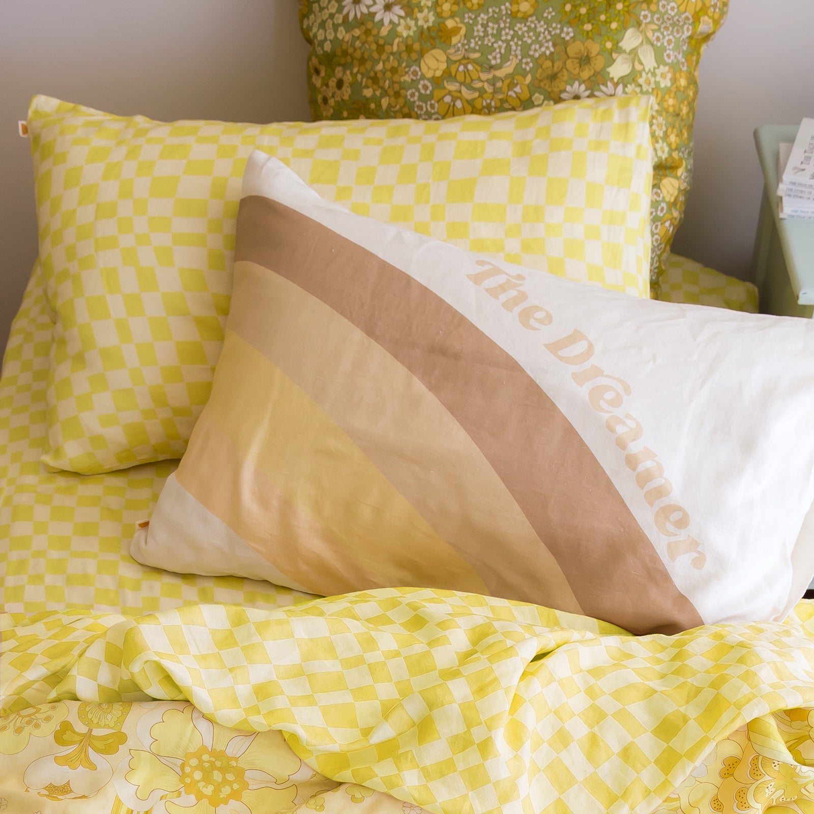 Lime Check Standard Pillowcase