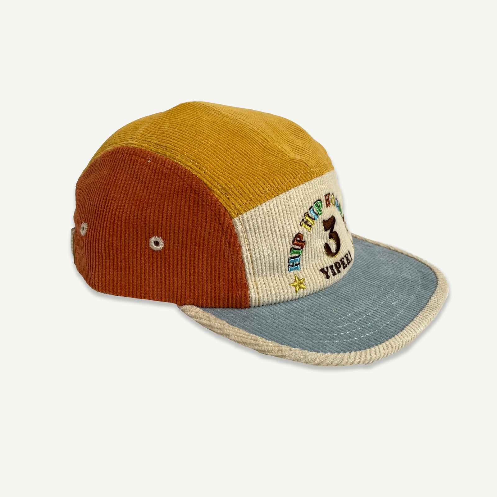 3rd Birthday Cord Cap - Primary Spliced