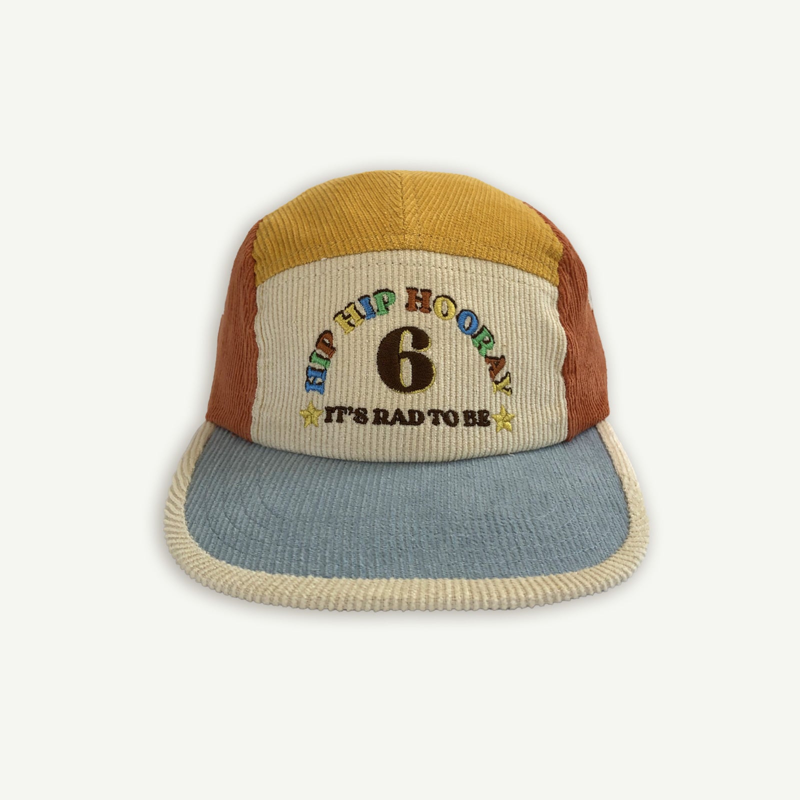 6th Birthday Cord Cap - Primary Spliced