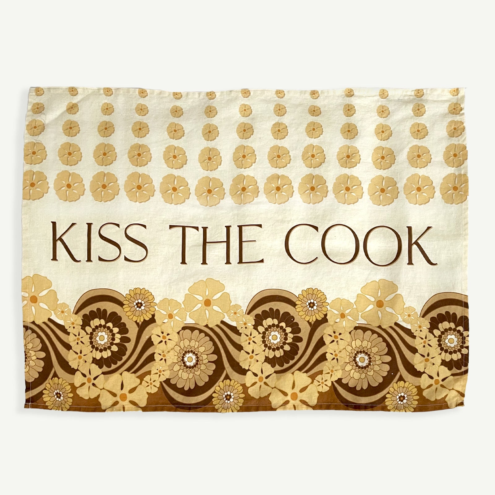 Kiss The Cook 100% Linen Tea Towel