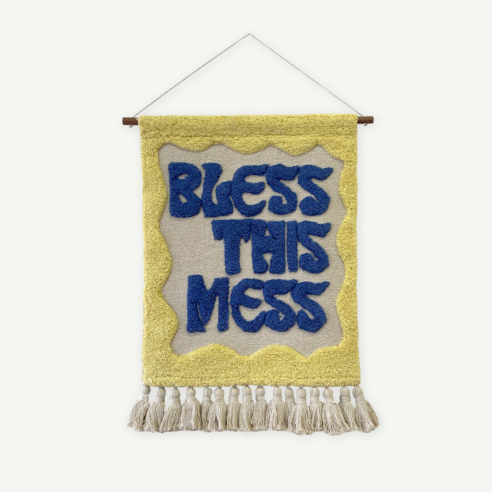 Bless This Mess Tufted Wall Hanging