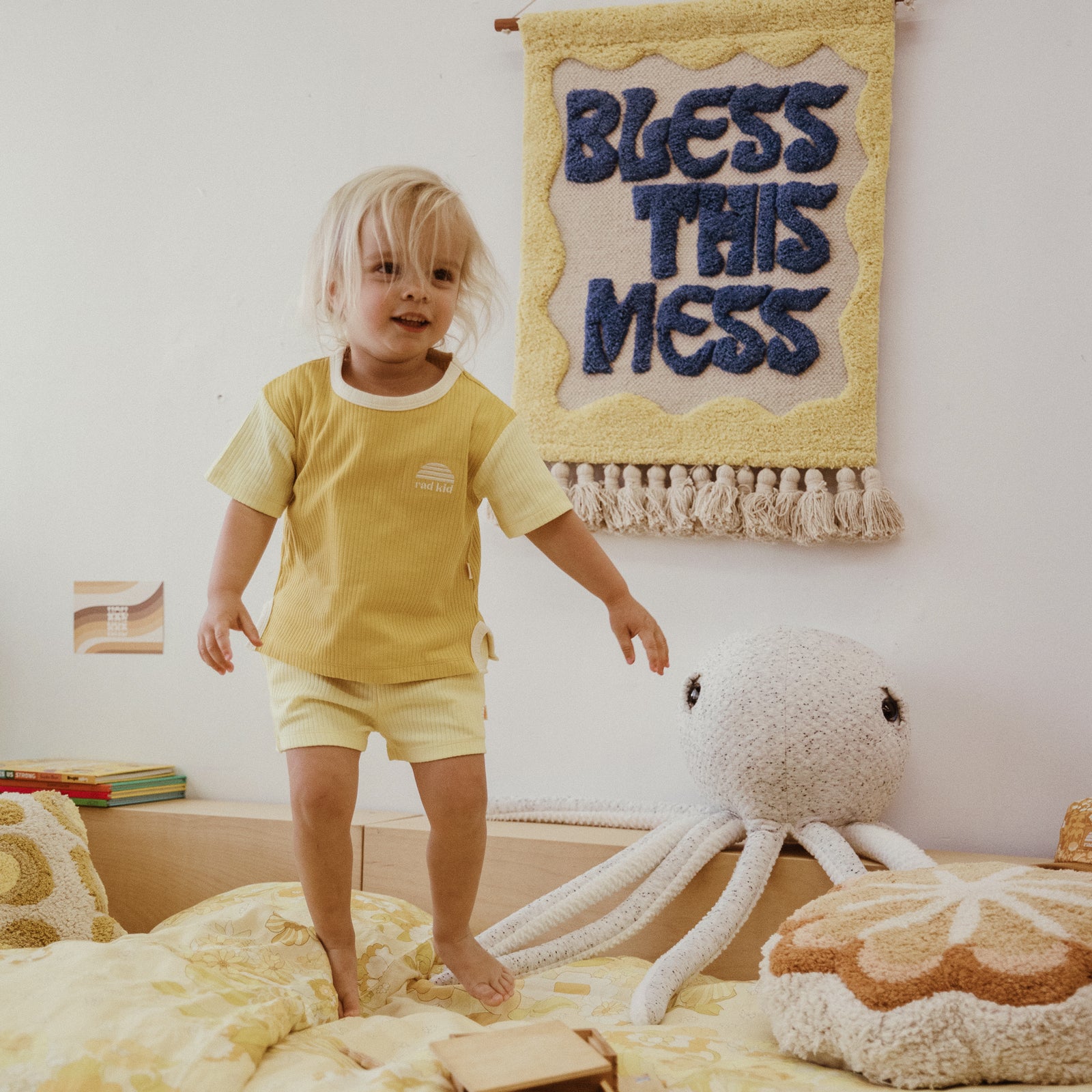 Bless This Mess Tufted Wall Hanging