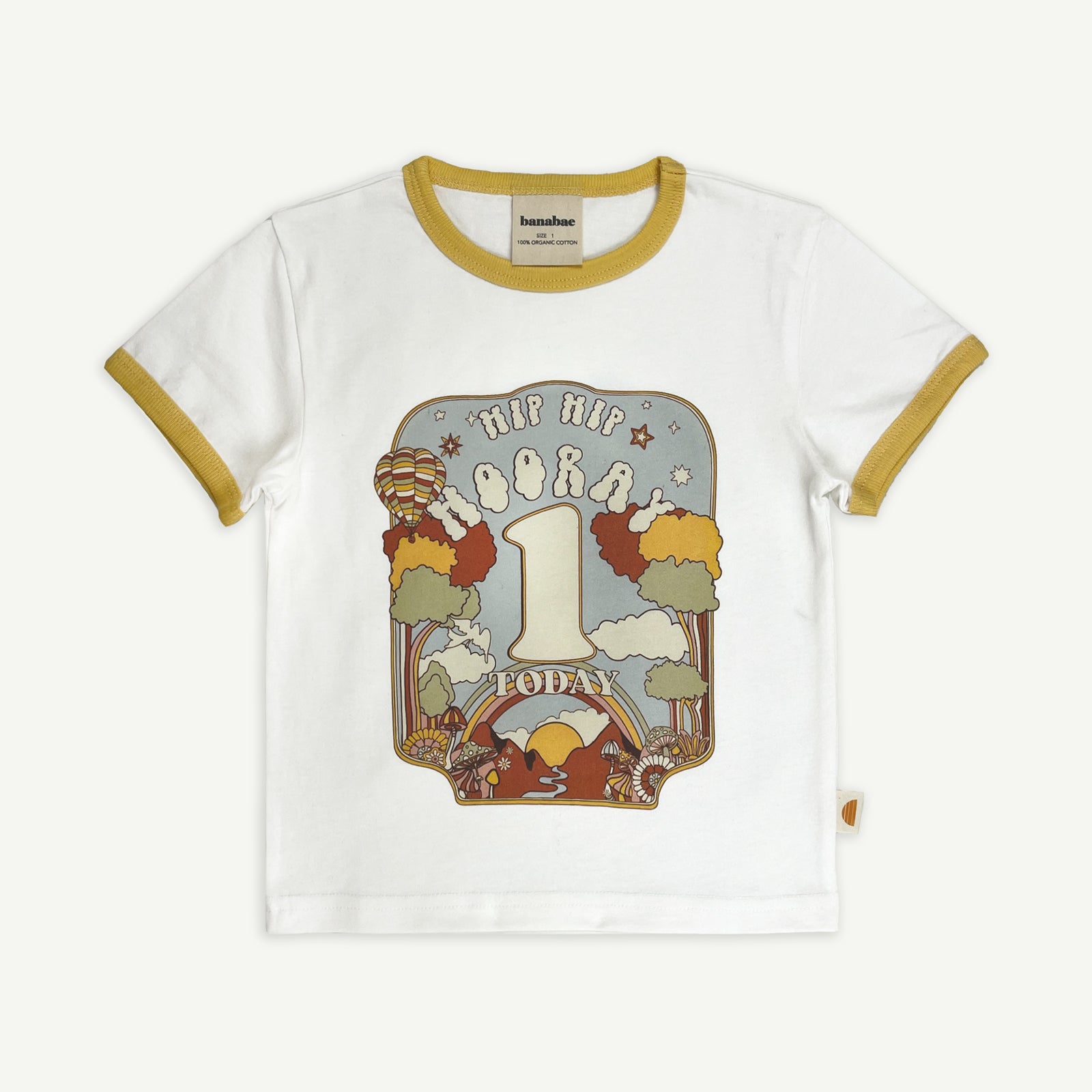 Hip Hip Hooray Birthday Ringer Tee - 1 Year Old