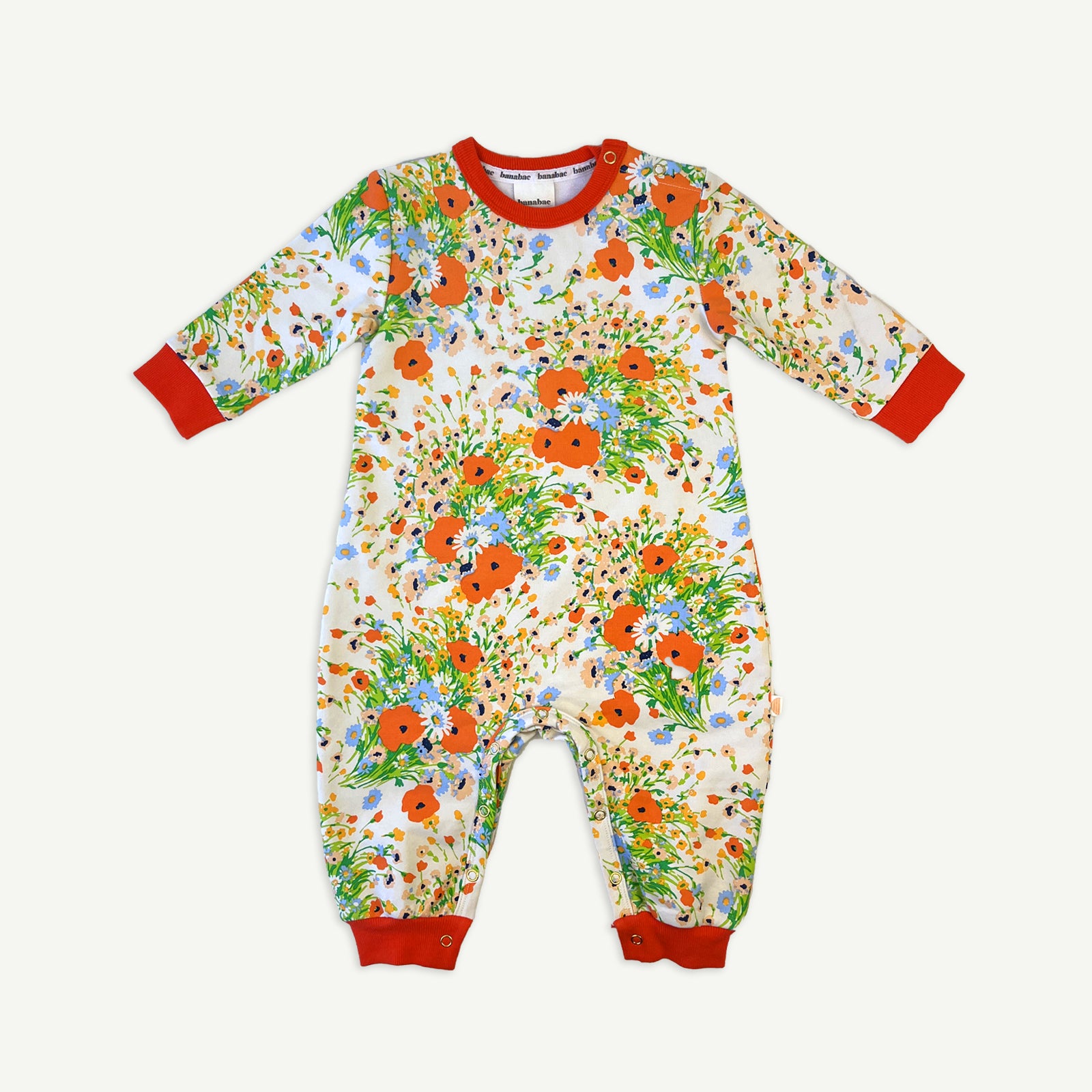 Poppy Floral Organic Cotton Jumpsuit