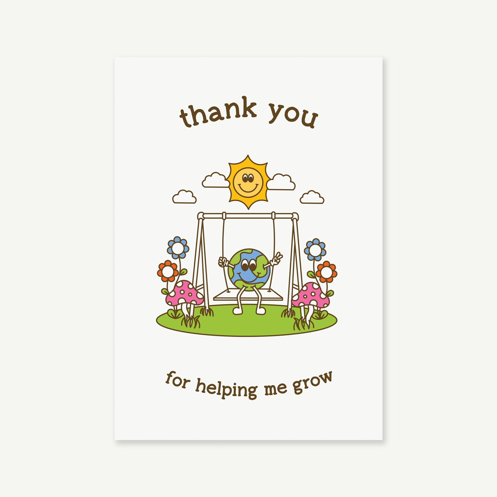 Thank You For Helping Me Grow A6 Greeting Card