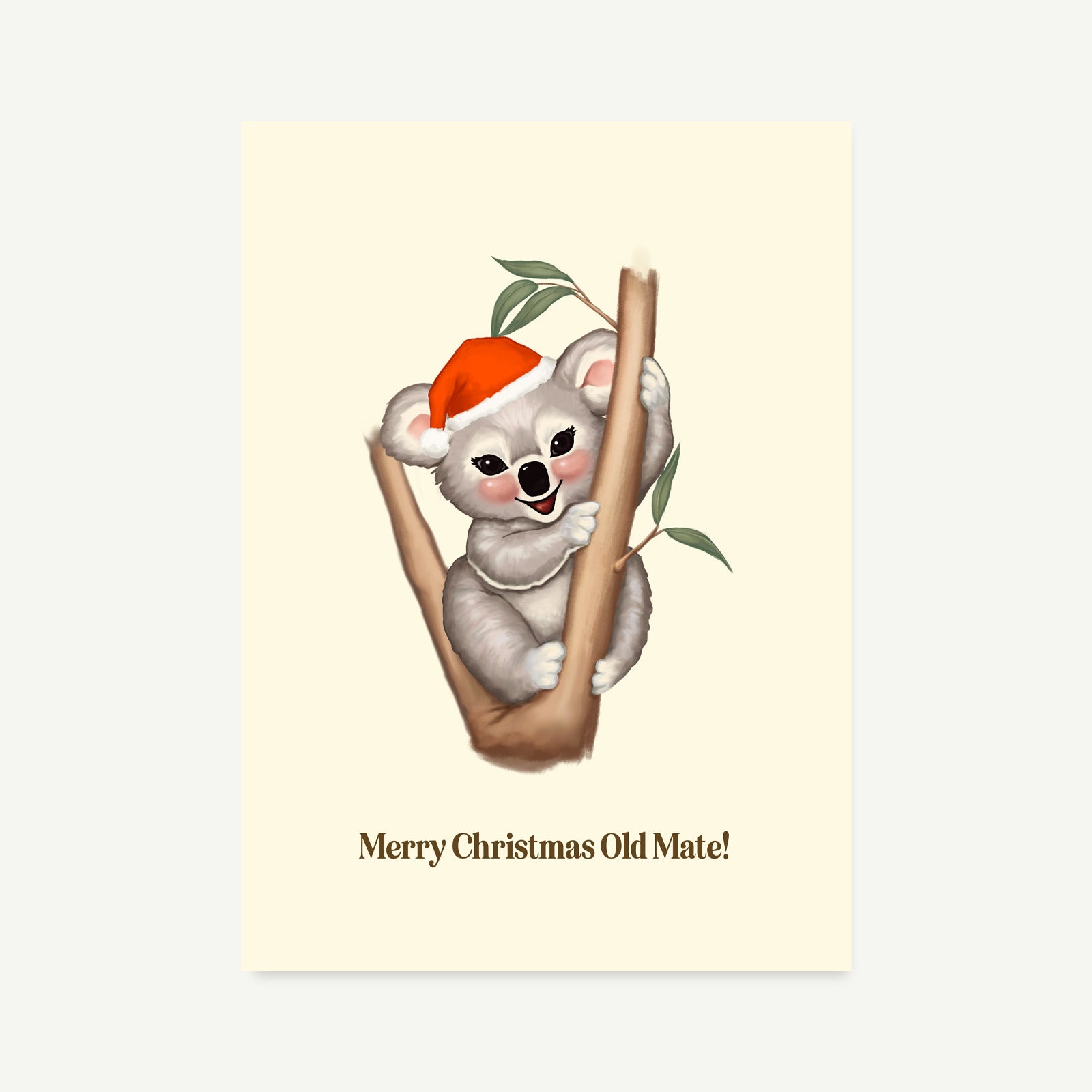 Merry Christmas Old Mate A6 Greeting Card