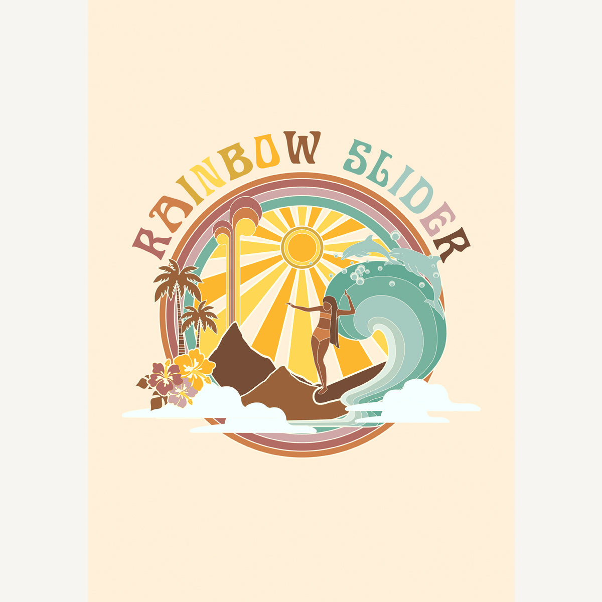 Rainbow Slider Digital Art Download