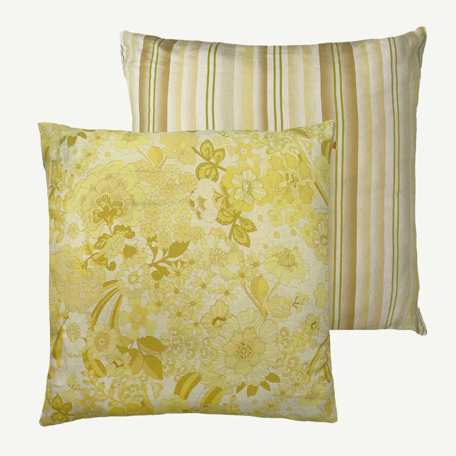 Sundaze Flora & Stripe Coverlet + Euro Pillowcases Bundle