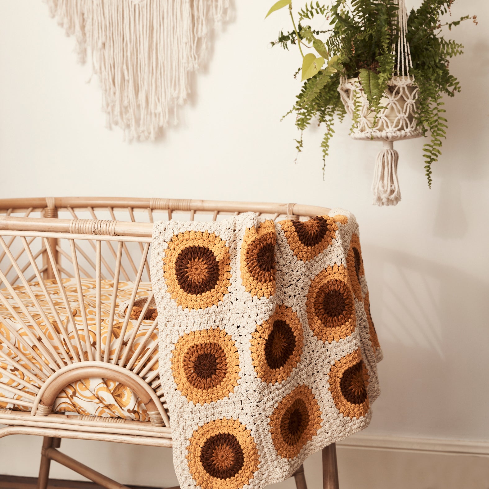 Sunflowers Cotton Crochet Blankie